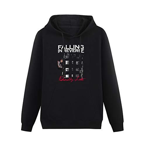 iut Pocket Hoodie Kangaroo Falling In Reverse Fashion Ably Late Cover Fashion Cotton Long Sleeve Sweatshirts Black XL von iut