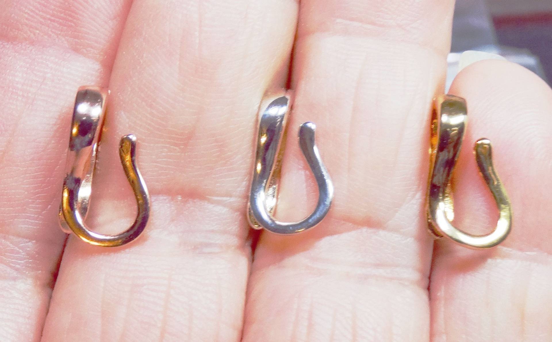 1 Oder 3 Medium 8 X 15 Mm Austauschbare Anhänger Aufhänger Slide Enhancer Gold Silber Rose von ivorynjewels