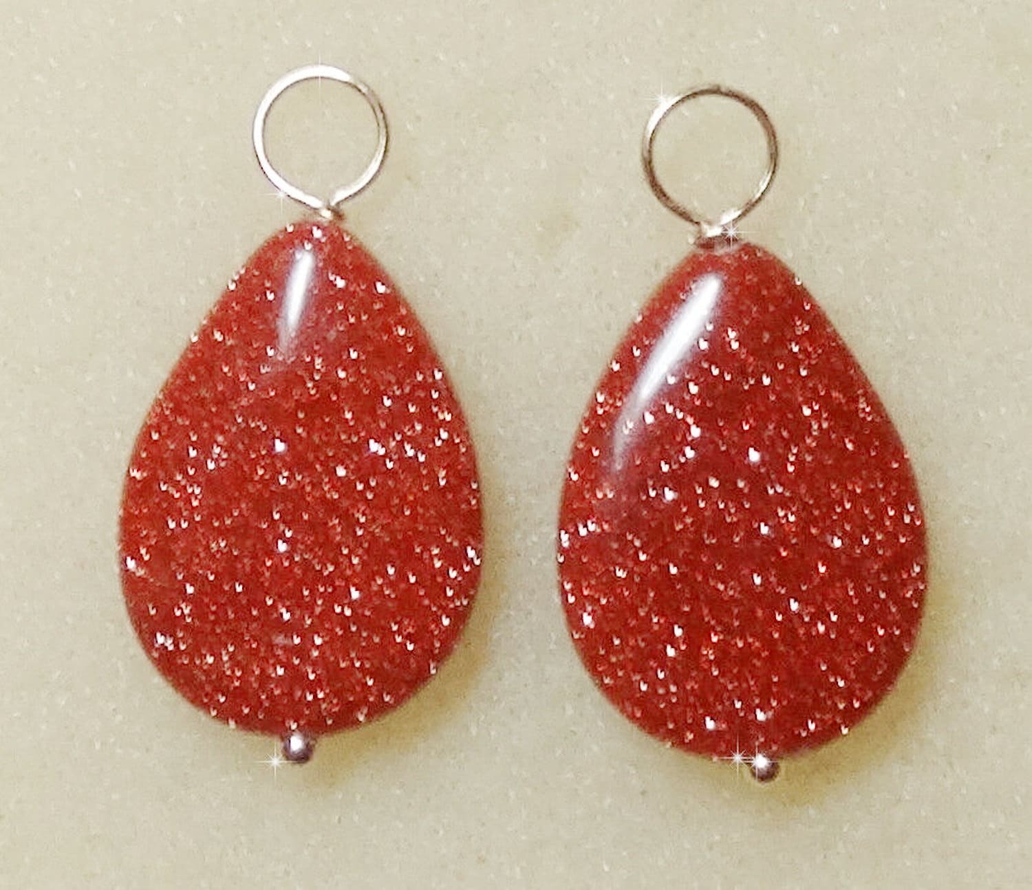 Lebkuchenbraun Goldstein Austauschbare Ohrringe Charms Solid Sterling, 14K Rose Oder Gelbgold Filled von ivorynjewels
