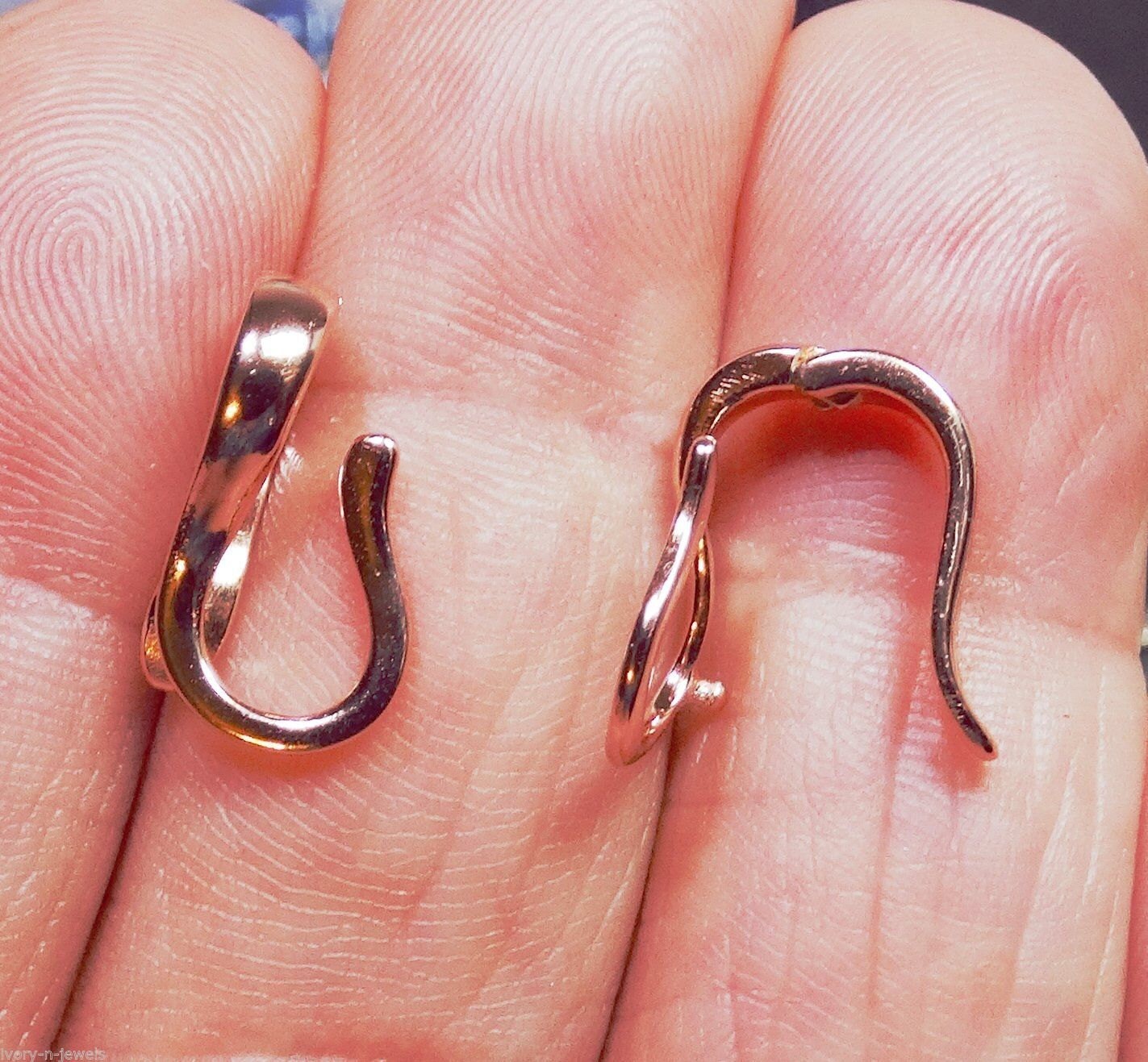 Medium Austauschbare Anhänger Hanger Slideenhancer Rose Gold Vermeil Passt 7 Mm Omega von ivorynjewels