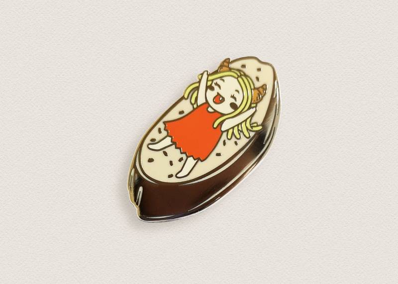 Knoblauchbrot Emaille Pin - Carbs For Life Carby Monster Knoblauchbrot Emaille Pin - Carbs For Life Carby Monster von ivycdraws