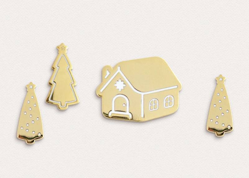 Lebkuchenhaus Pin - Weihnachtsbaum Lebkuchenmann Lebkuchenhaus Pin - Weihnachtsbaum Lebkuchenmann von ivycdraws