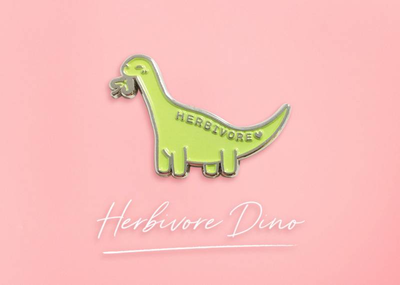 Pflanzenfresser Dinosaurier Emaille Pin Pflanzenfresser Dinosaurier Emaille Pin von ivycdraws