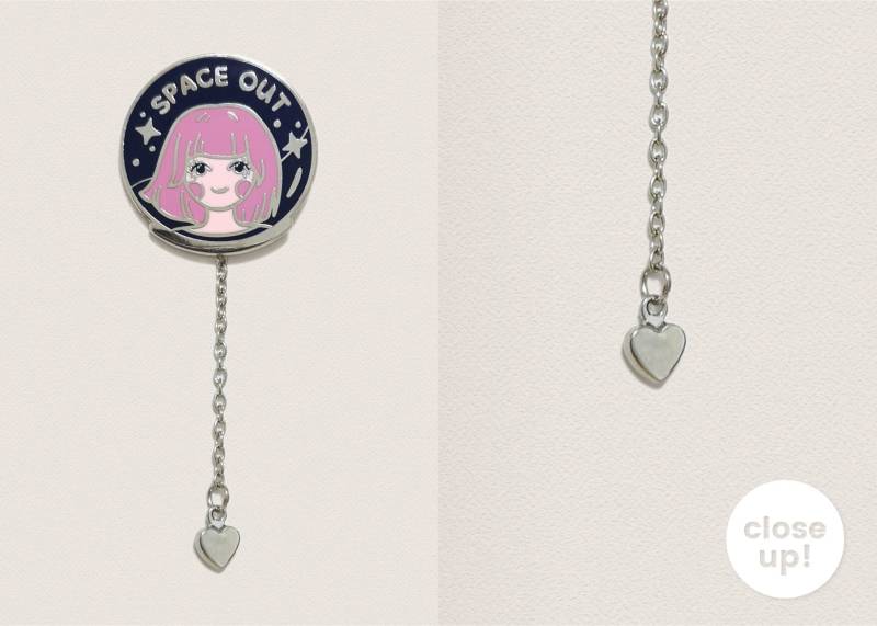 Silber Herz Emaille Pin Anhänger - Charm Für Jeden Pin Silber Herz Emaille Pin Anhänger - Charm Für Jeden Pin von ivycdraws