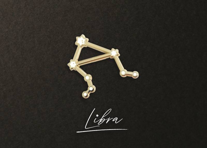 Waage Sternzeichen Constellation Pin Waage Sternzeichen Constellation Pin von ivycdraws
