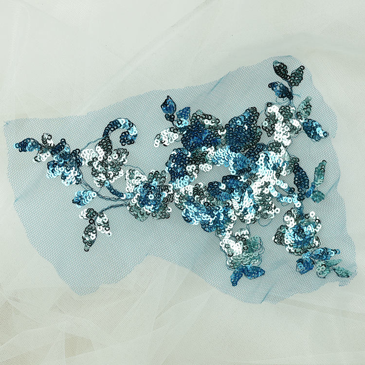 12 X 21 cm 10 Stück Multi-Color Gold Marine Elfenbein Lila Rot Pailletten Blume Kleid Kleidung Gestickte Spitze Applikationen Patches L24L352 von ivyverynice