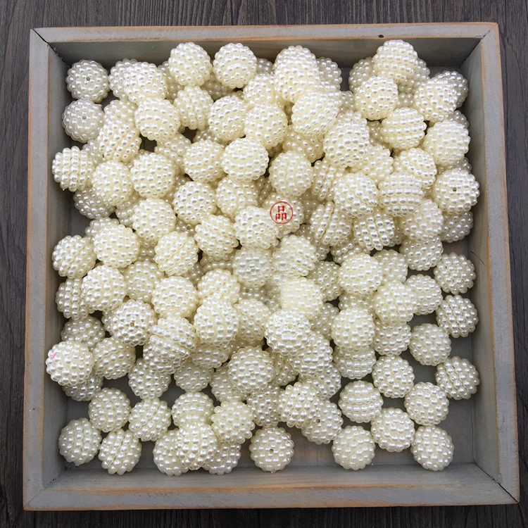 Perlenfarbe Bayberry Kugel 20stk Elfenbein Perlen Applikationen Patches Für Kleid Schmuck Anhänger Halskette 2cm 0.78 Iches Breite Ml429I016 von ivyverynice