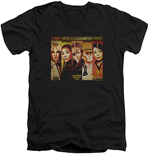 Kill Bill Deadly Viper Assassination Squad Adult V-Neck T-Shirt Black Large T-Shirts & Hemden(Medium) von iwmnggnmwi