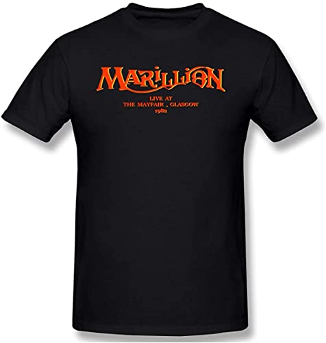 Marillion Band Logo Man T Shirts Short Sleeves Crew Neck Tees Summer Tops Black T-Shirts & Hemden(Large) von iwmnggnmwi