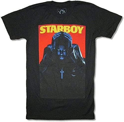 Weeknd Starboy Mens Black T Shirt New Adult XO Merch T-Shirts & Hemden(Large) von iwmnggnmwi