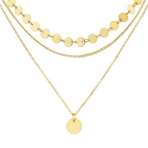 iwontalersy 3 Pcs Kette Gold Damen Layering,Layering Gold Halskette,Premium Edelstahl,Hypoallergen&Wasserfest–Verstellbarer Layering Schmuck für Frauen iwontalersy 3 Pcs Kette Gold Damen Layering,Layering Gold Halskette,Premium Edelstahl,Hypoallergen&Wasserfest–Verstellbarer Layering Schmuck für Frauen von iwontalersy