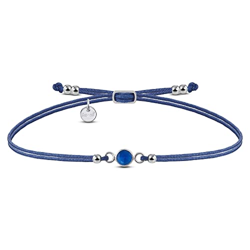 iz-el Armband blauer Saphir GLÜCKSBRINGER 925 Silber von iz-el