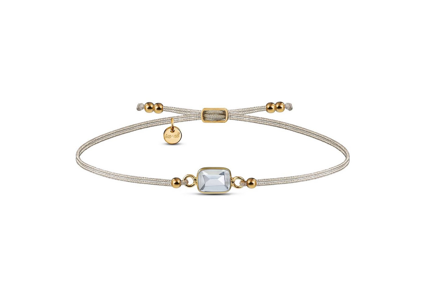 iz-el Armband Armband Gold Topas Baguette - HELLBLAU, 925 Sterling Silber von iz-el