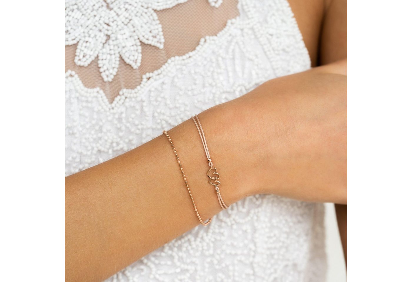 iz-el Armband Armband Roségold Herz - LOVELY HEART, 925 Sterling Silber von iz-el