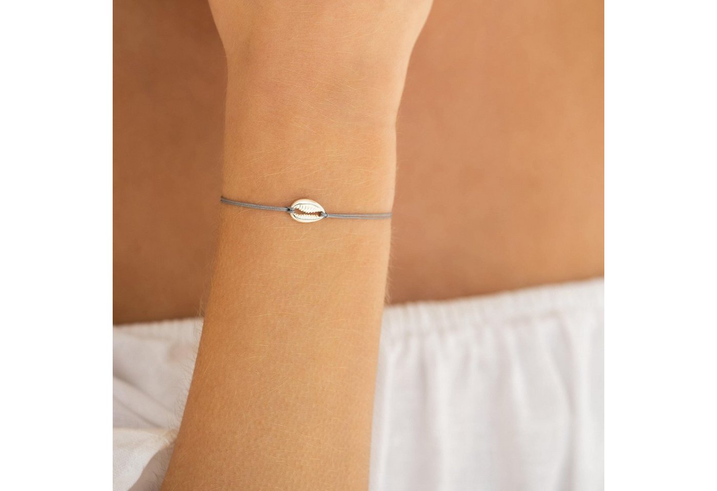 iz-el Armband Armband Silber Muschel - KAURIMUSCHEL Marine, 925 Sterling Silber von iz-el