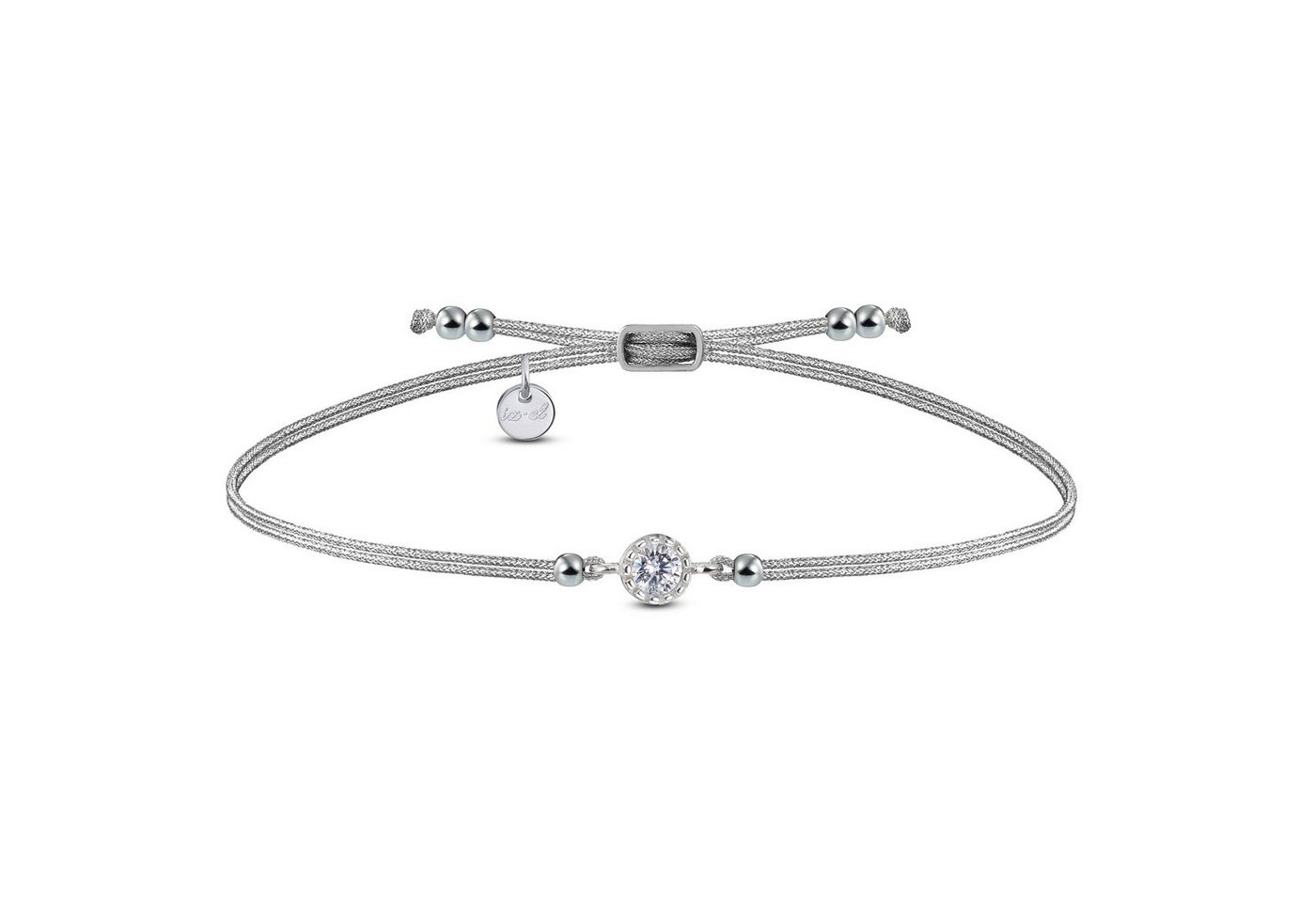 iz-el Armband Armband Silber Zirkonia Solitär - TAUTROPFEN, 925 Sterling Silber von iz-el