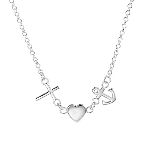 iz-el GLÜCKSKETTE GLAUBE LIEBE HOFFNUNG Kette 925' Silber von iz-el