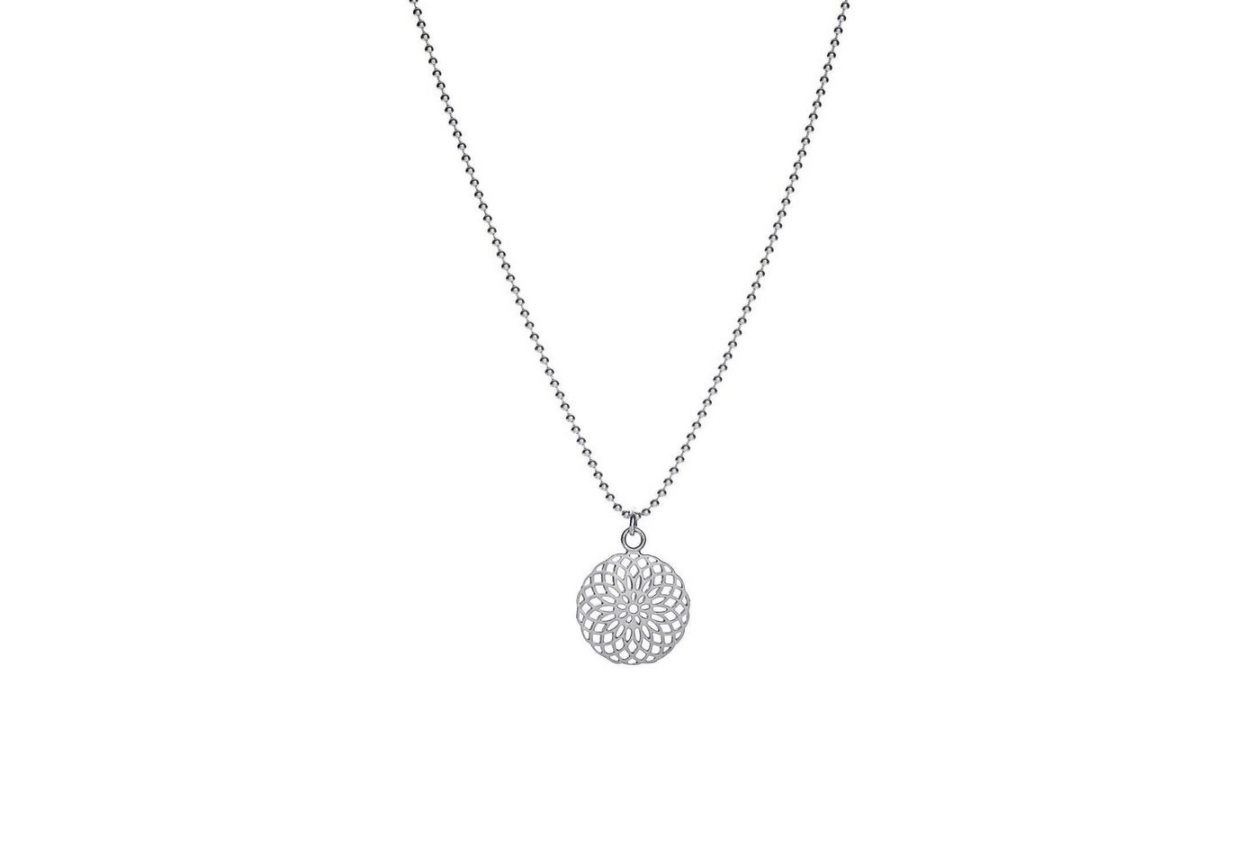 iz-el Silberkette Halskette Silber Mandala Kugelkette, 925 Sterling Silber von iz-el
