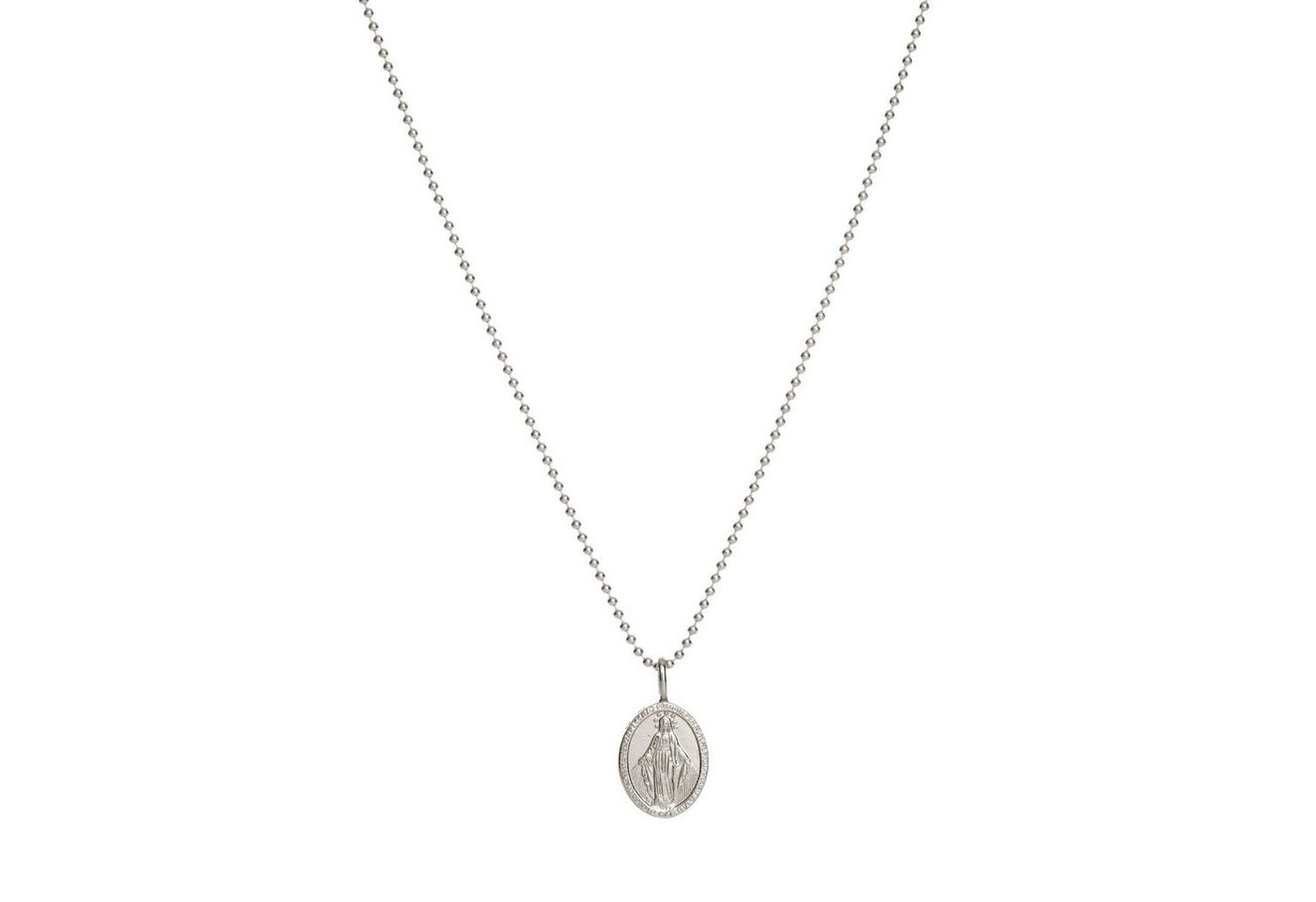 iz-el Silberkette Kette Silber Madonna Maria - Geschenk Taufe Kommunion Firmung, 925 Sterling Silber von iz-el