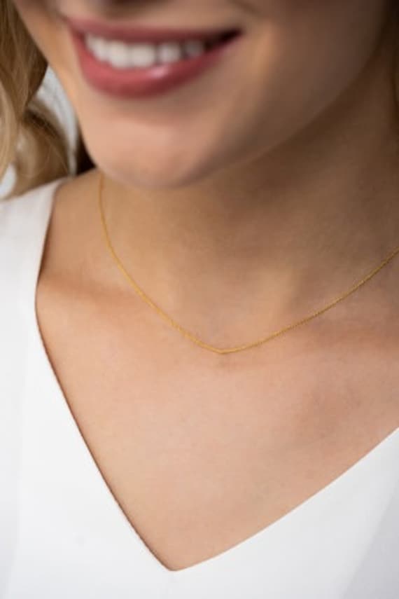 Basic Feine Kette Ankerkette 925 Silber Vergoldet von izeldesign
