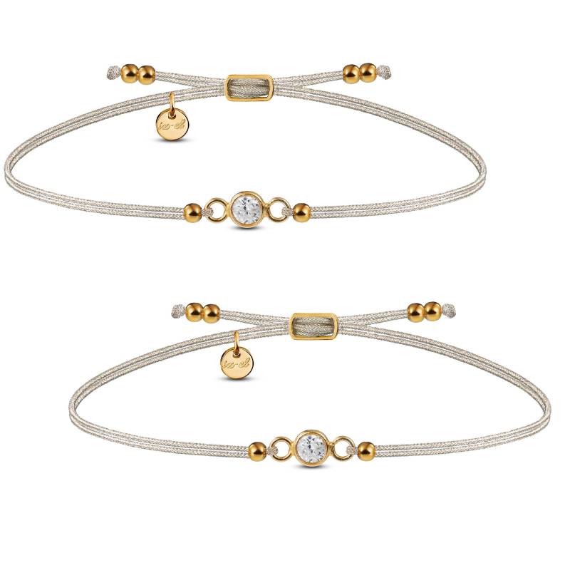 Mutter Tochter Armband 925 Gold - Bergkristall von izeldesign