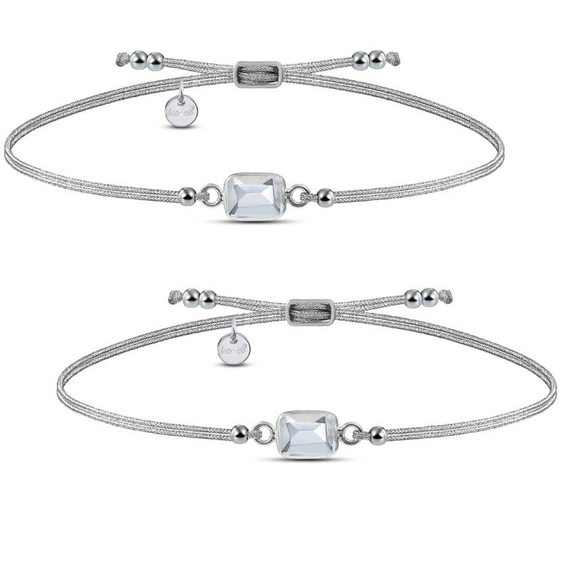 Mutter Tochter Armband Topas Hellblau 925 Silber von izeldesign