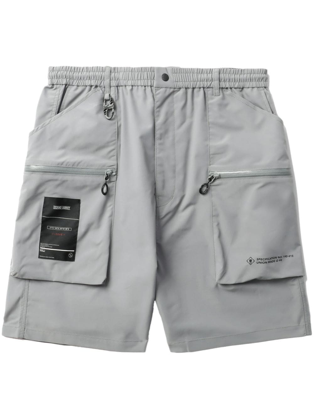 izzue Cargo-Shorts mit Logo-Patch - Grau von izzue