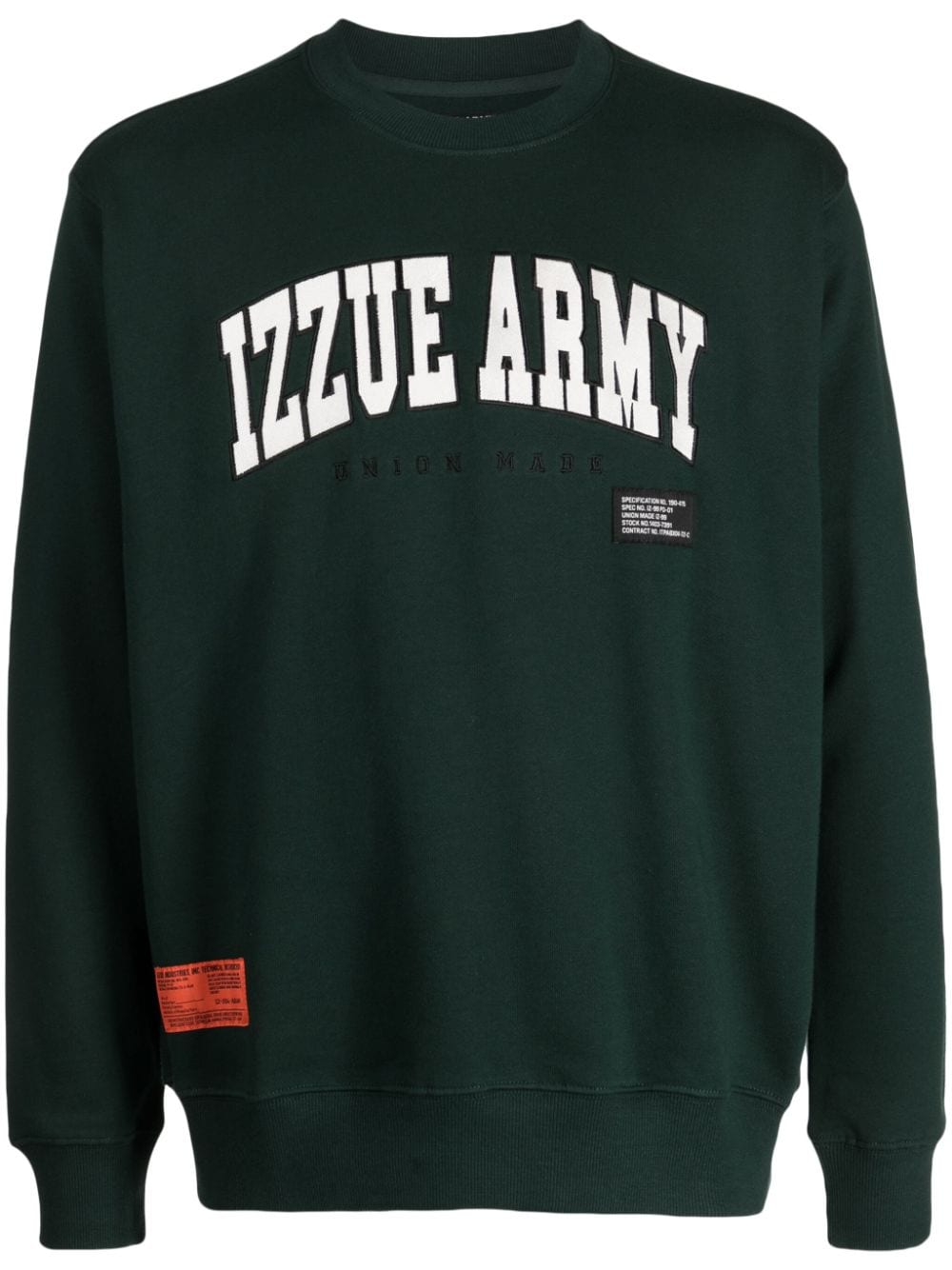 izzue Sweatshirt mit Logo im College-Look - Grün von izzue