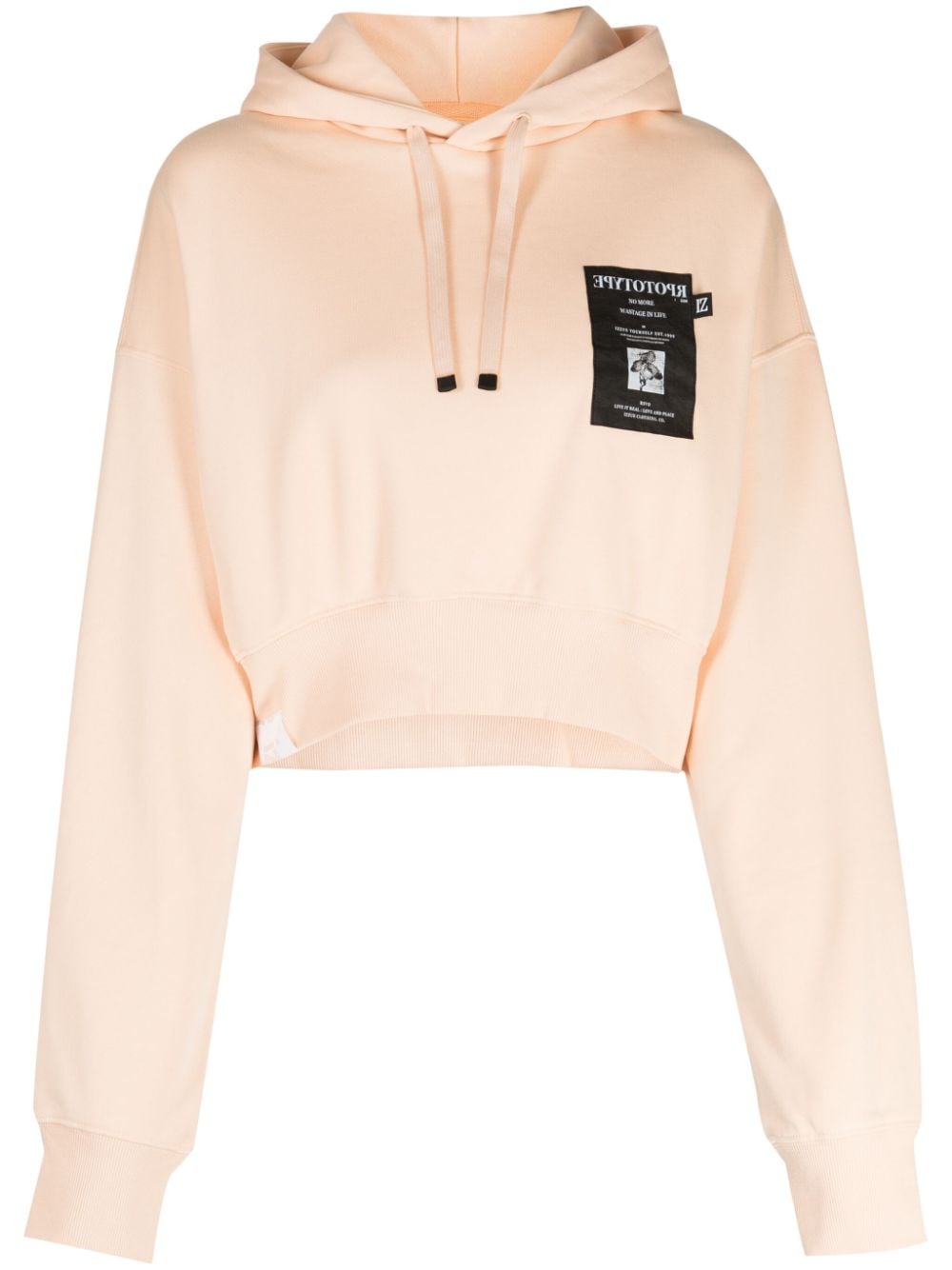 izzue Cropped-Hoodie mit Logo - Orange von izzue