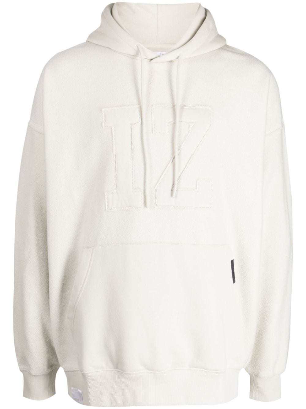 izzue Fleece-Hoodie mit Logo-Applikation - Nude von izzue