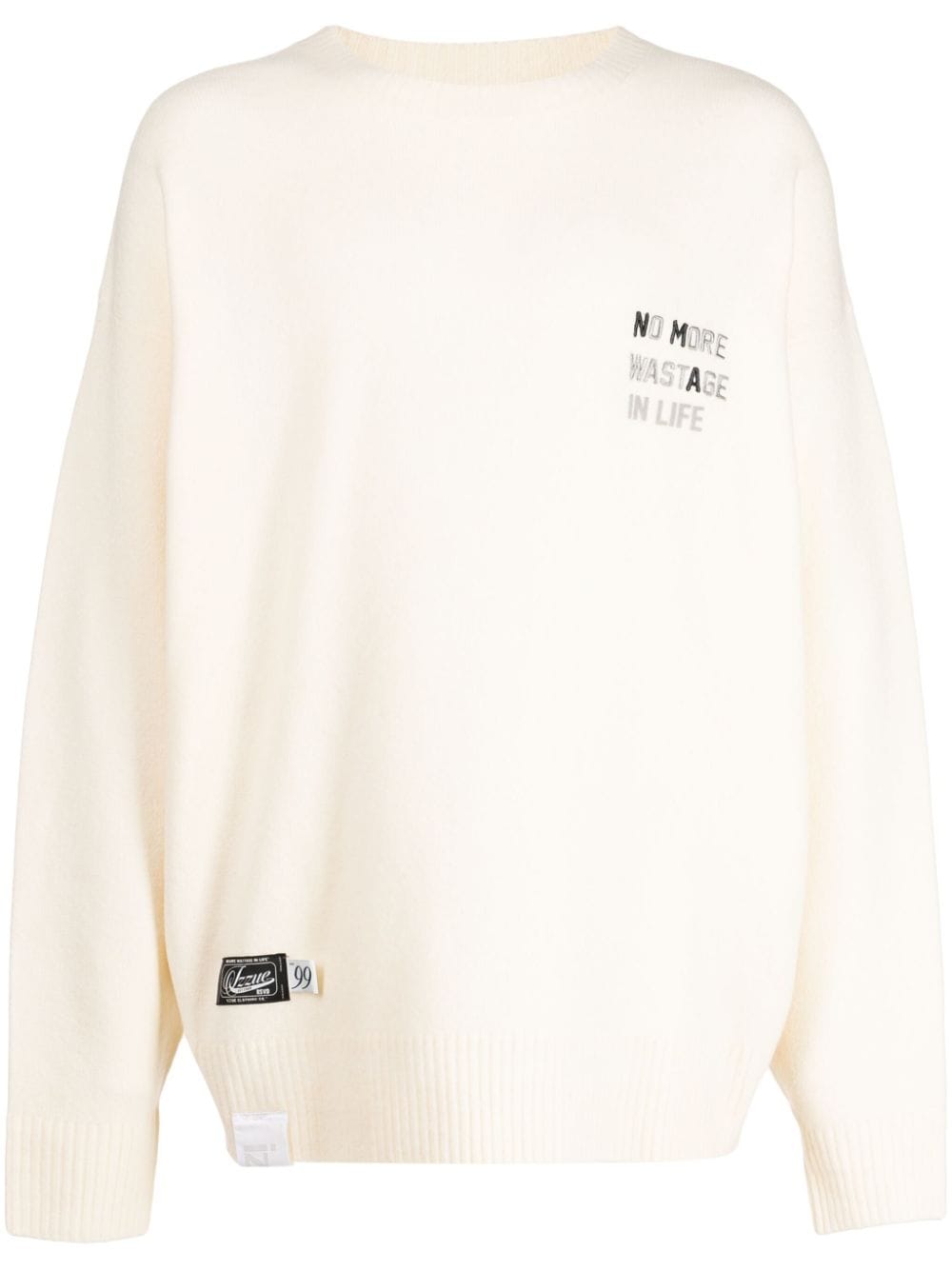 izzue Gestricktes Sweatshirt mit Slogan-Stickerei - Nude von izzue