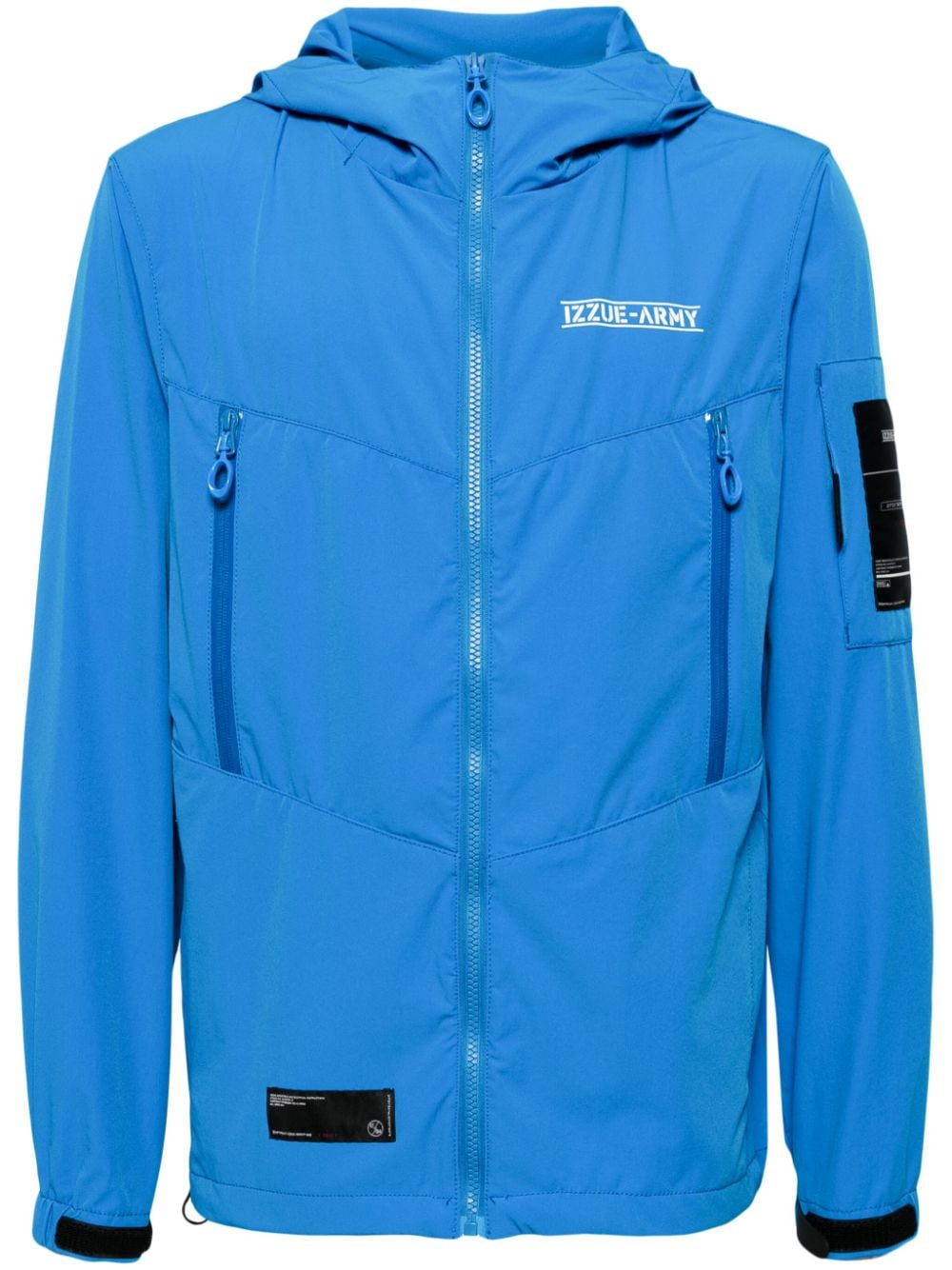 izzue Kapuzenjacke mit Logo-Print - Blau von izzue