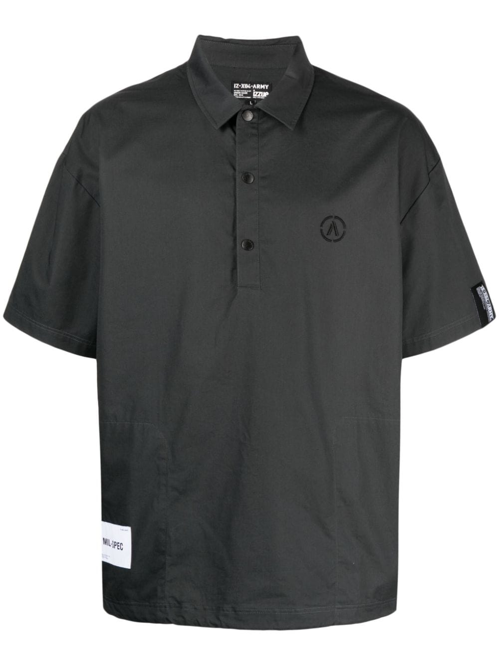 izzue Poloshirt mit Logo-Stickerei - Grau von izzue