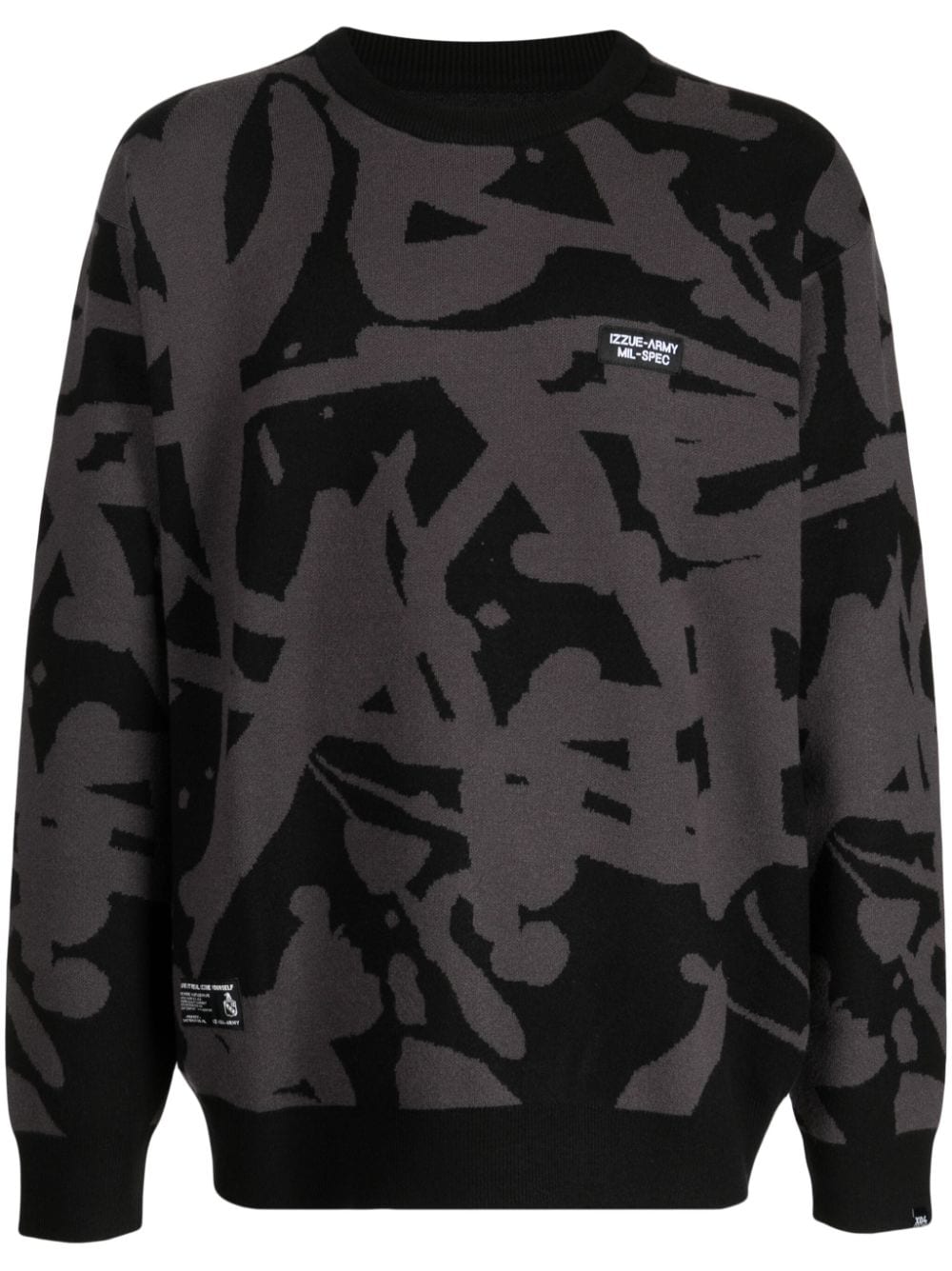 izzue Pullover mit Graffiti-Print - Schwarz von izzue