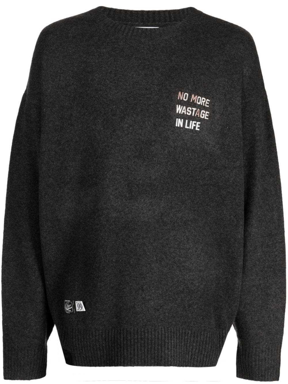 izzue Pullover mit Slogan-Print - Grau von izzue