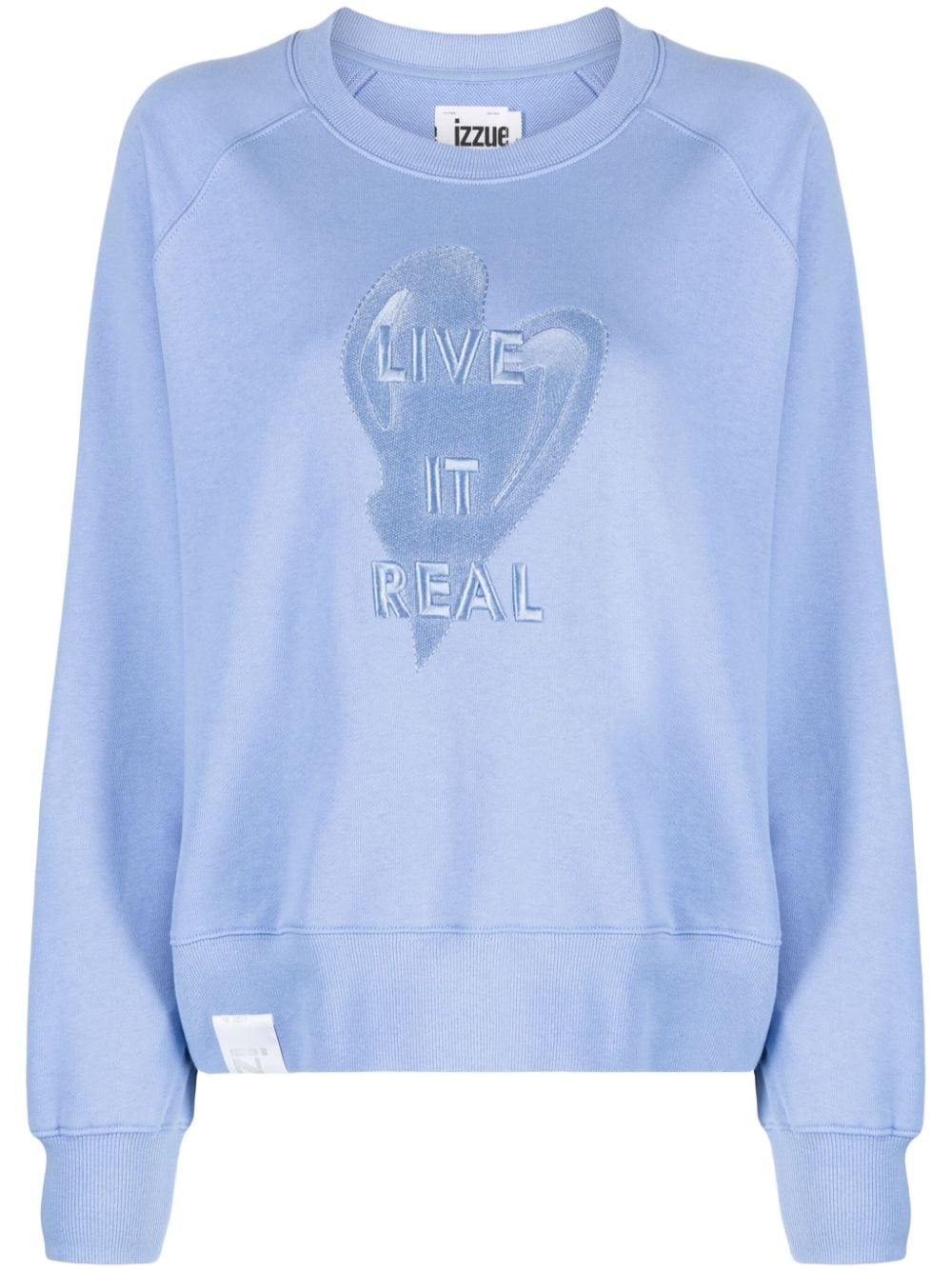 izzue Sweatshirt mit Slogan-Stickerei - Blau von izzue