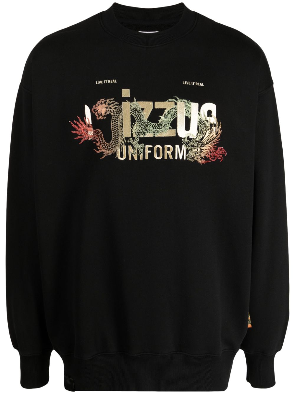 izzue Sweatshirt mit tiefen Schultern - Schwarz von izzue