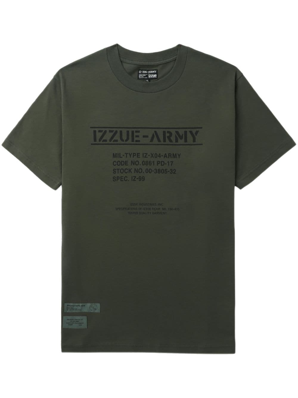 izzue T-Shirt mit Logo-Print - Grün von izzue