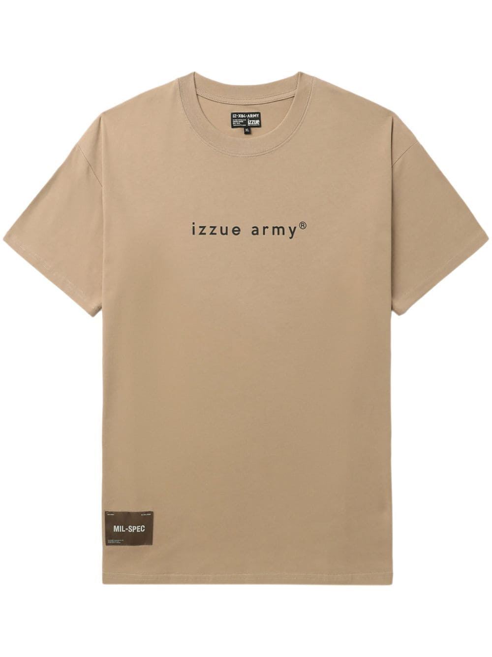 izzue T-Shirt mit Logo-Print - Nude von izzue