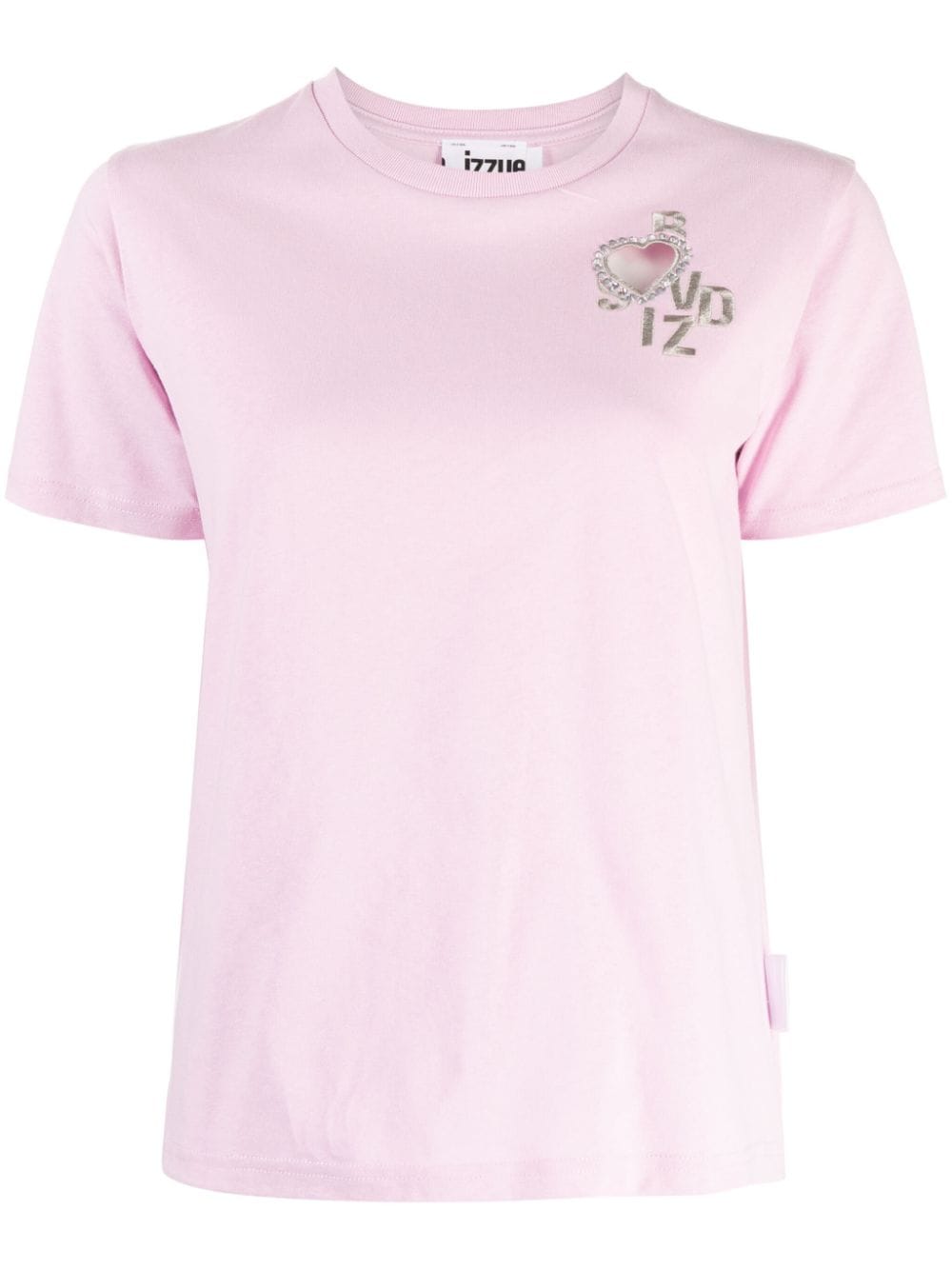 izzue T-Shirt mit Logo-Stickerei - Rosa von izzue