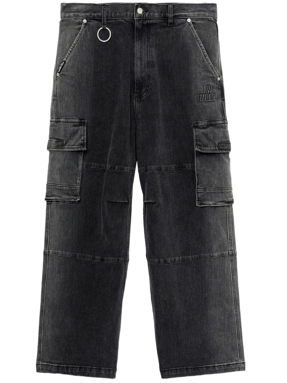 izzue Weite Jeans mit aufgesetzten Taschen - Schwarz von izzue