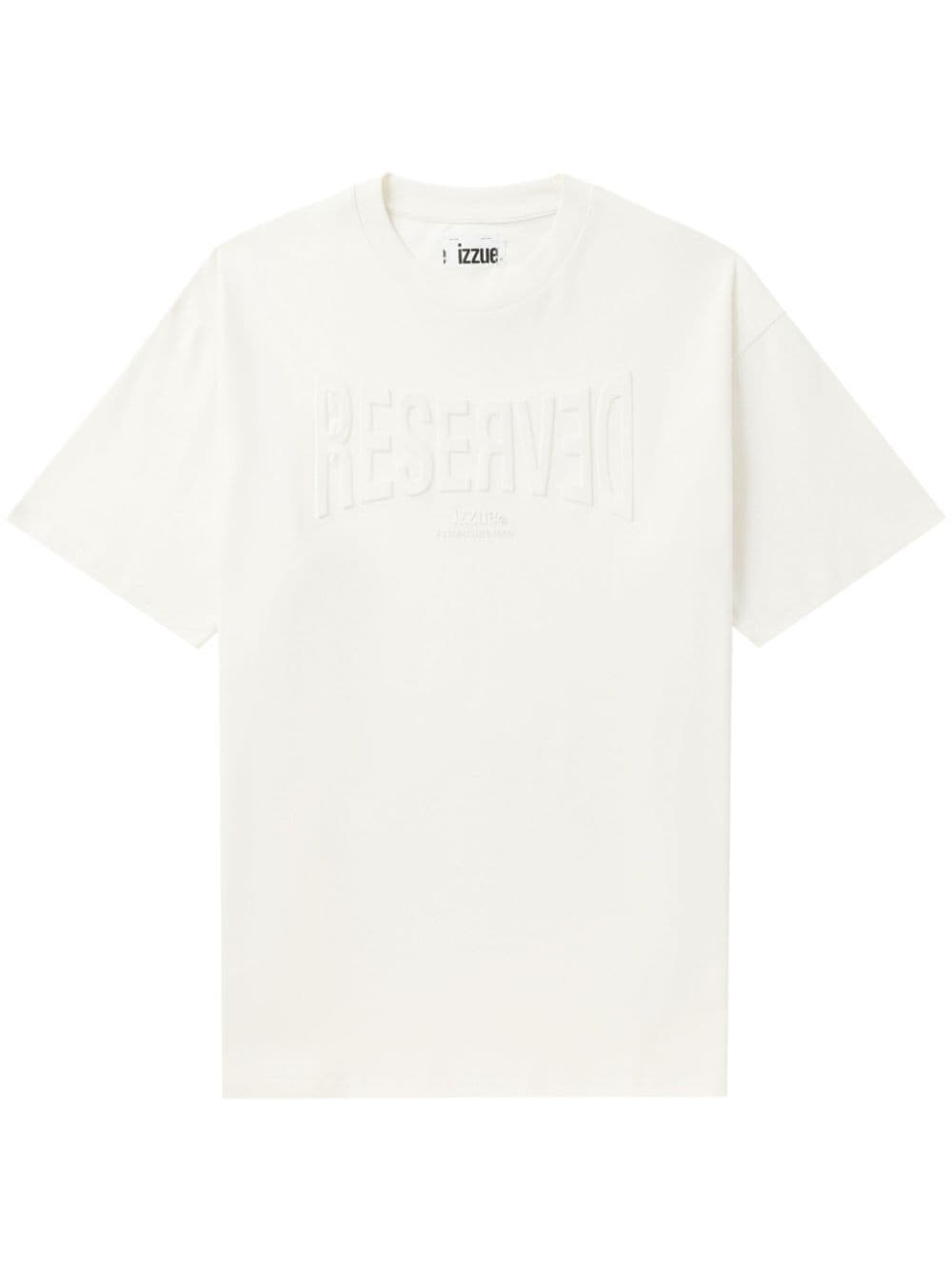 izzue debossed-slogan cotton T-shirt - Weiß von izzue