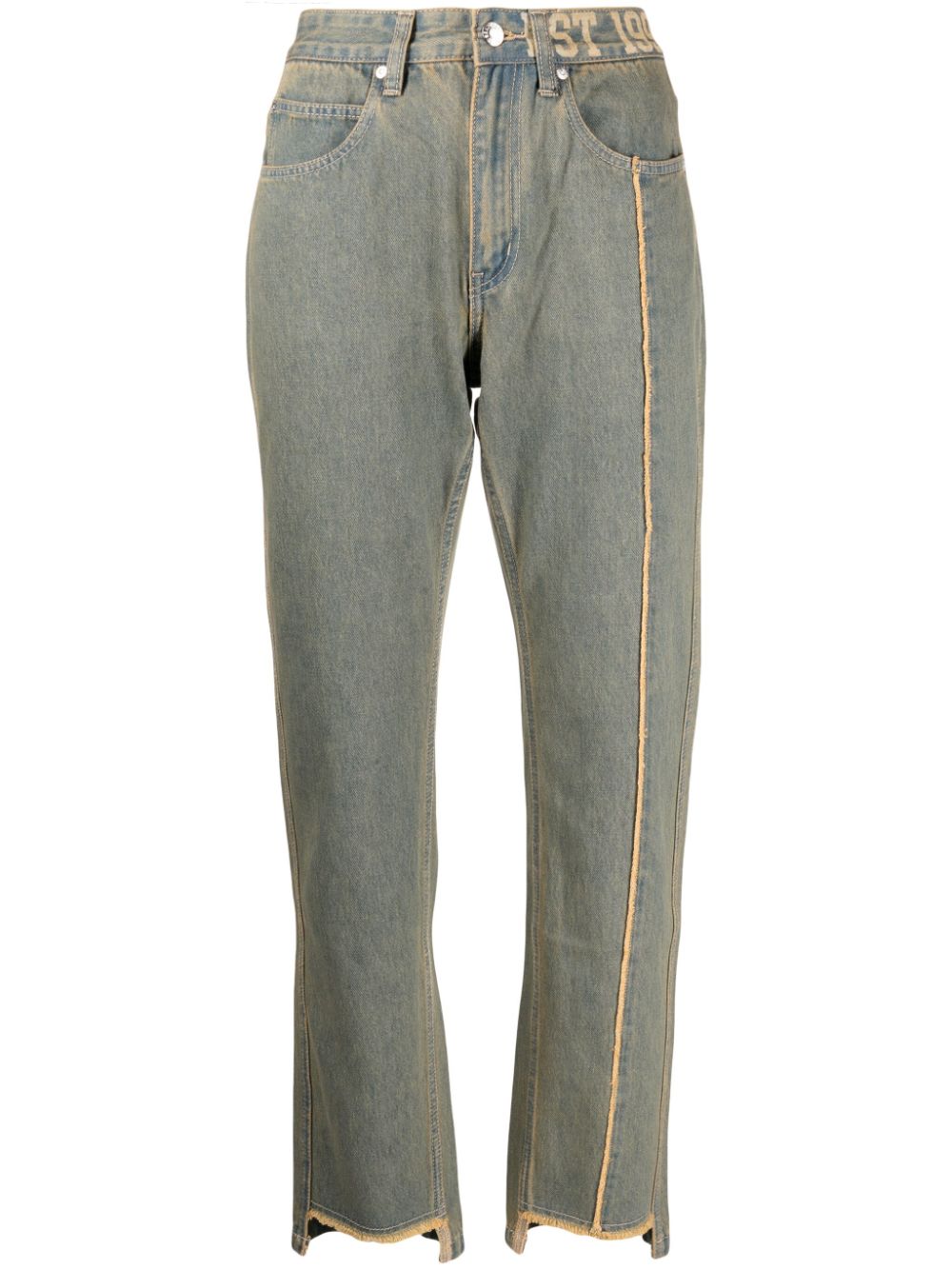 izzue Hoch sitzende Straight-Leg-Jeans - Blau von izzue