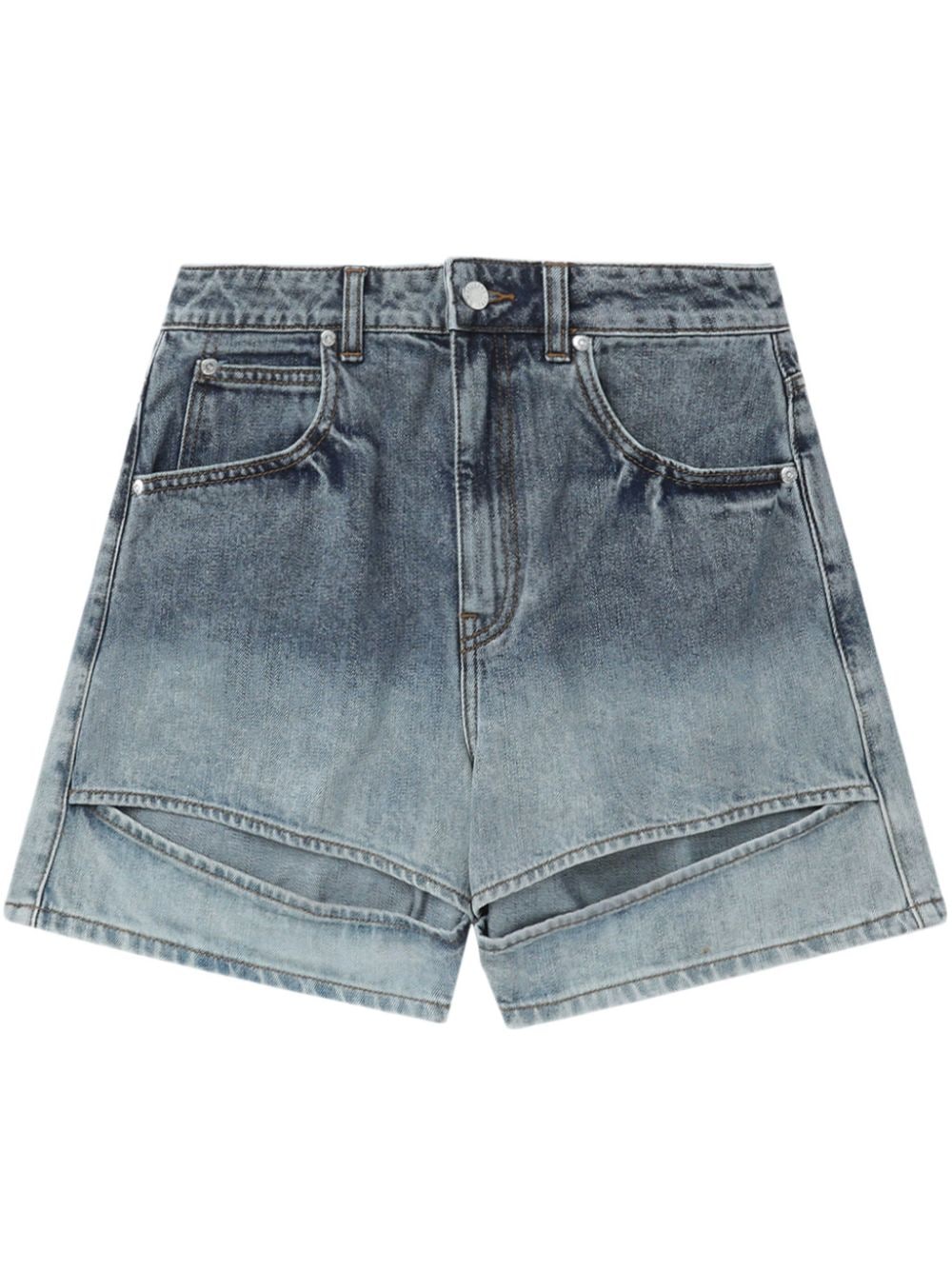 izzue Shorts mit Logo-Patch - Blau von izzue