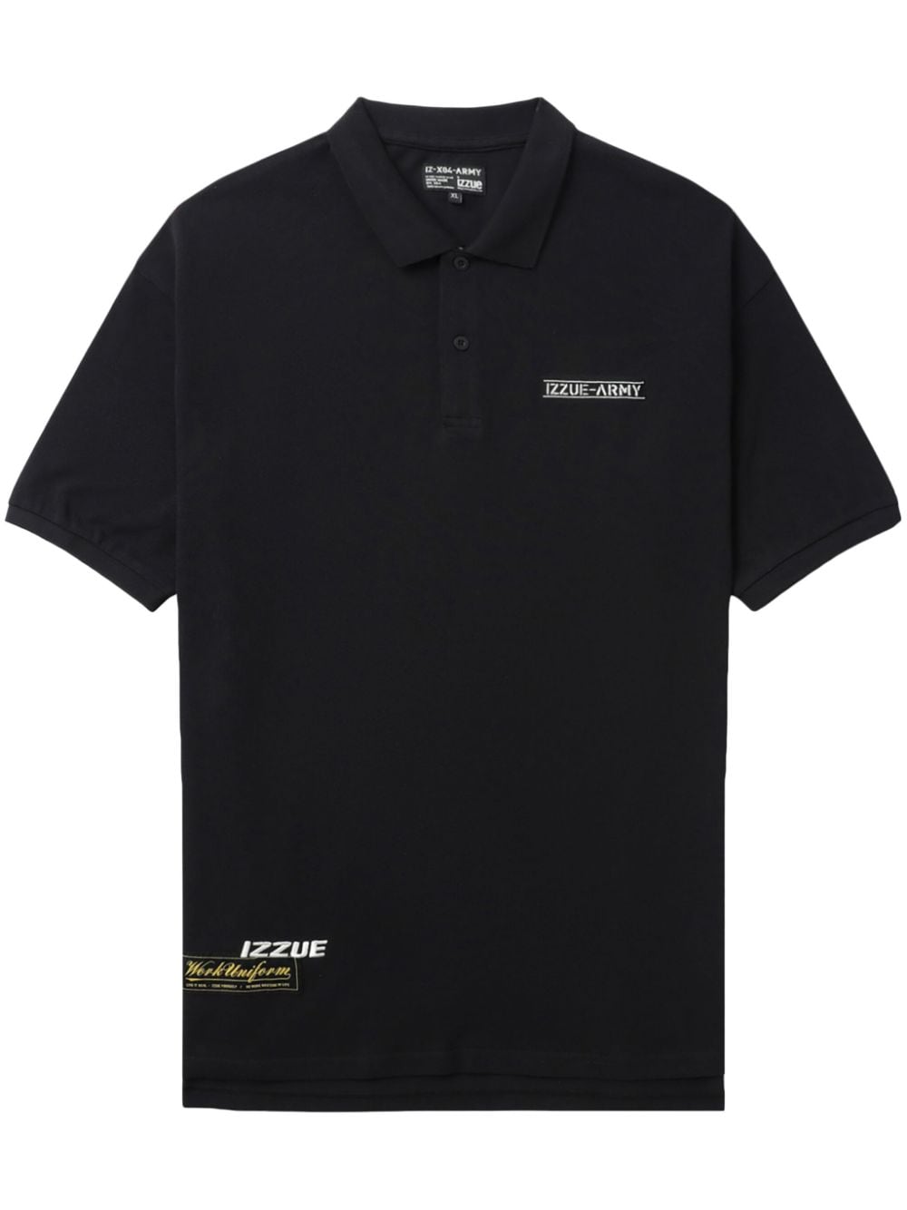 izzue Poloshirt mit Logo-Print - Schwarz von izzue