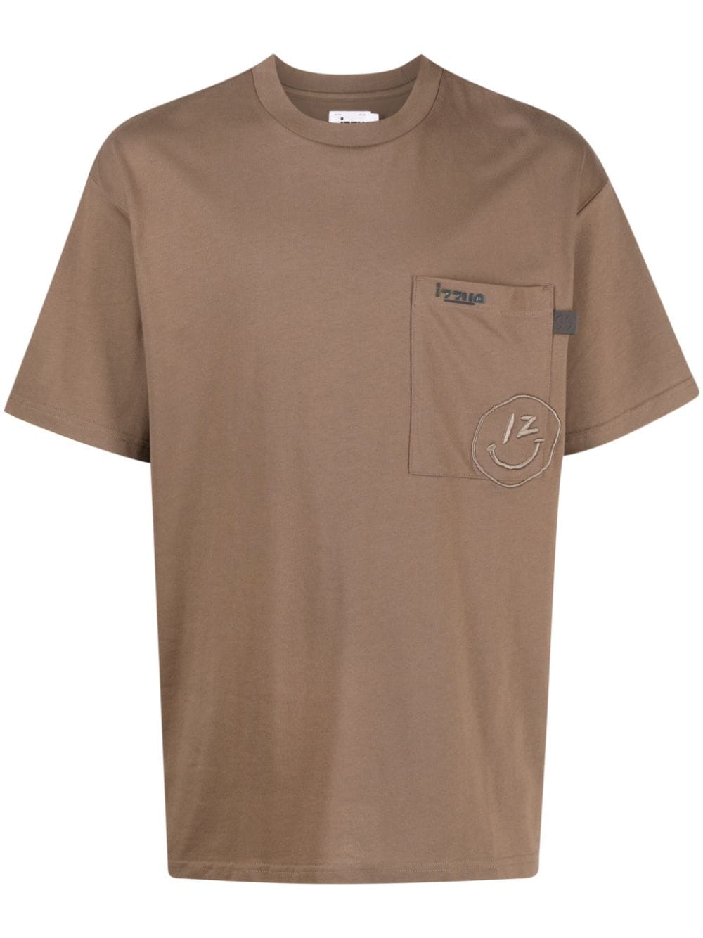 izzue T-Shirt mit Logo-Print - Braun von izzue