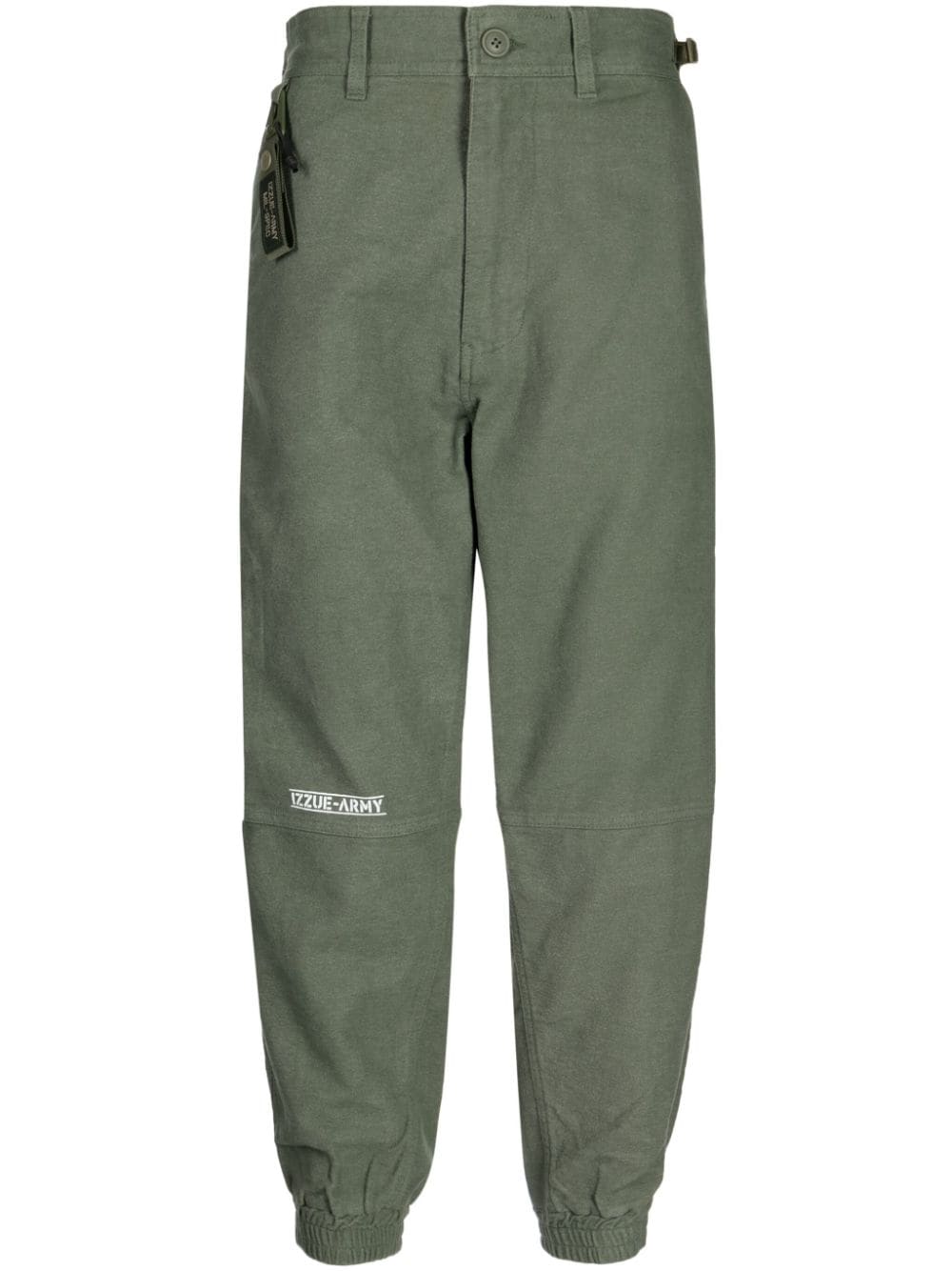 izzue Tapered-Hose mit Logo-Print - Grün von izzue