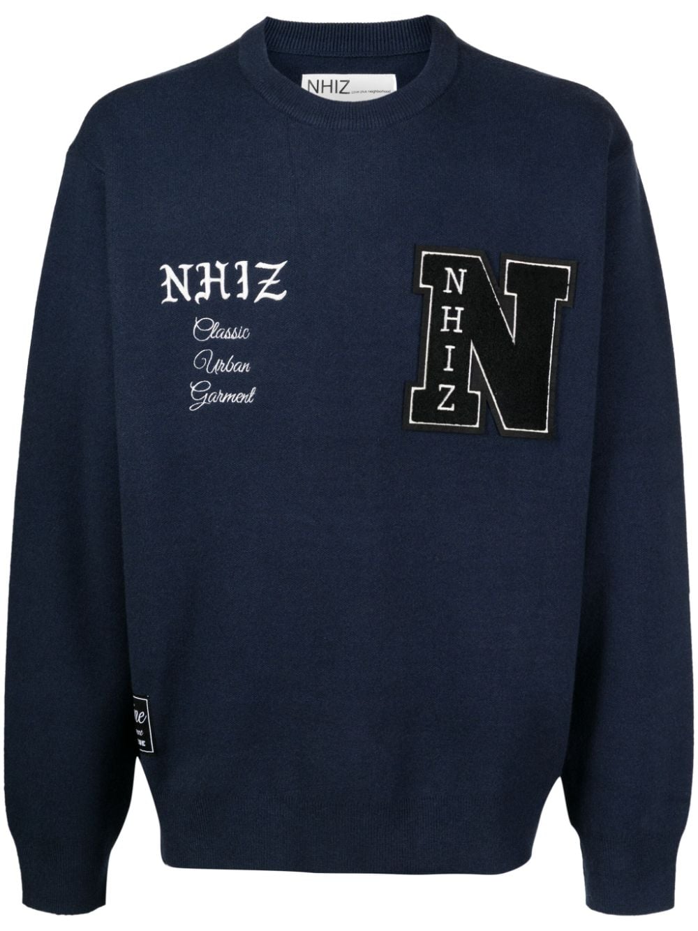 izzue Pullover mit Patch-Detail - Blau von izzue