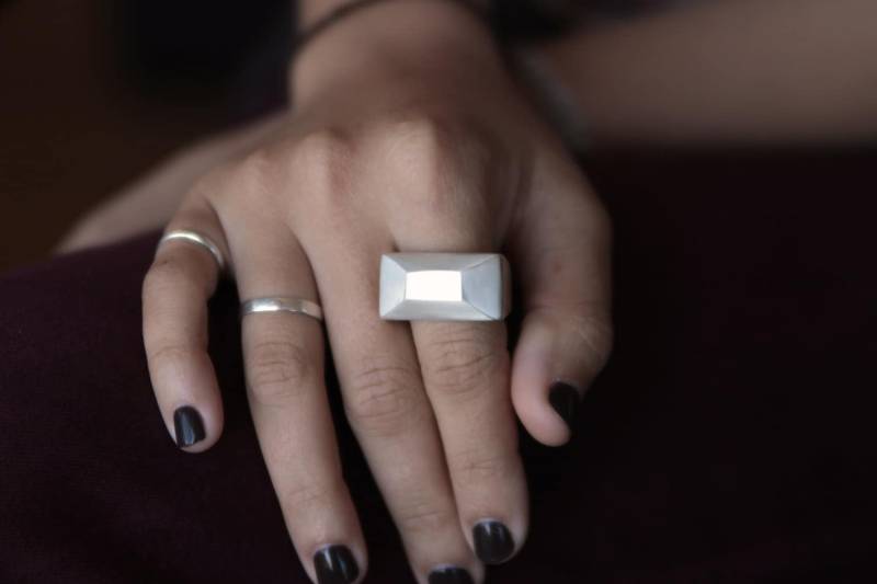 Architekten Pyramide Ring in Sterling Silber Großer Statement Inspiriert Von I.m. Pei Architekten Pyramide Ring in Sterling Silber Großer Statement Inspiriert Von I.m. Pei von jacandhugo