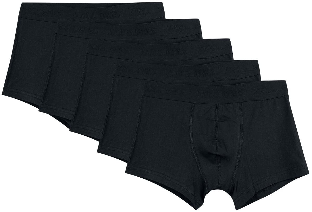 Jack & Jones Boxershort - JACTONE IN TONE TRUNKS 5 PACK - S bis L - für Männer - Größe S - schwarz von jack & jones